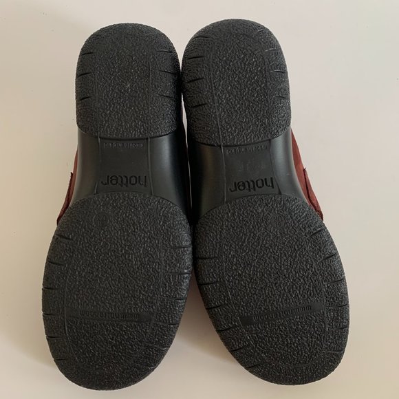 Hotter Comfort Concept Slip On Adjustable Loafer Shoes Red Suede Womens Size 7.5 - Picture 10 of 10